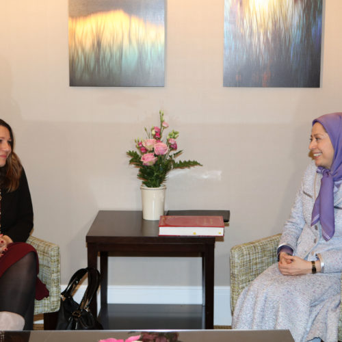 Maryam Rajavi meets Ms. Daniela Aiuto