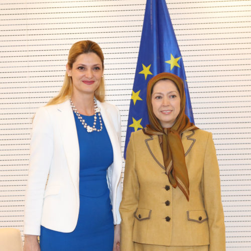 Maryam Rajavi meets  Ms. Ramona Mănescu, MEP