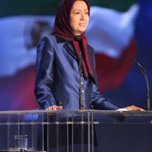 سخنرانی مریم رجوی در مراسم گرامیداشت ۲۴ قهرمان شهید مجاهد خلق در دومین سالگرد حمله سنگین موشکی به لیبرتی ۷ آبان ۱۳۹۶