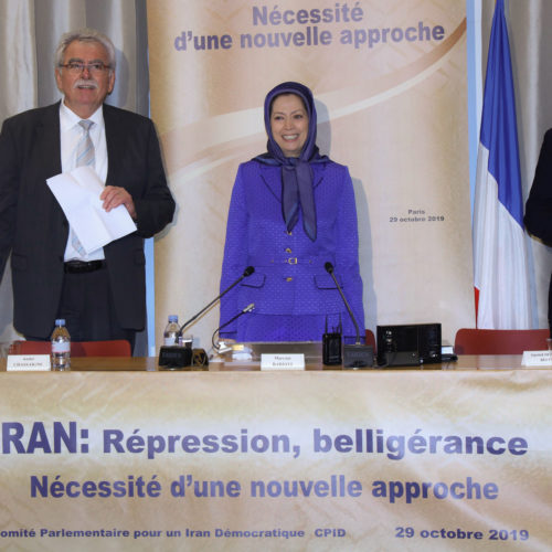 سخنرانی مریم رجوی در جلسه « ايران: سركوب، جنگ‌طلبی، ضرورت يک رويكرد جدید» در مجلس ملی فرانسه - ۷ آبان۹۸