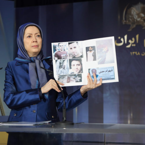 مریم رجوی در مراسم بزرگداشت شهیدان قیام ایران- آذر۱۳۹۸