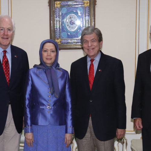 Senior U.S. Senate Delegation, Maryam Rajavi meet in Tirana, the Albanian Capital - August 12, 2017 (3)