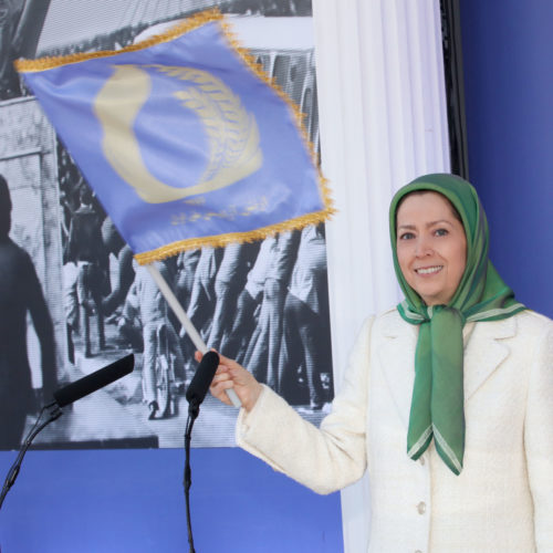 گردهمایی به‌مناسبت سالگرد انقلاب ضدسلطنتی با حضور مریم رجوی در اشرف۳- ۲۲بهمن ۱۳۹۸