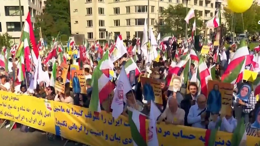 پیام به تظاهرات ایرانیان در بروکسل به‌‌مناسبت سالگرد قیام سراسری ایران